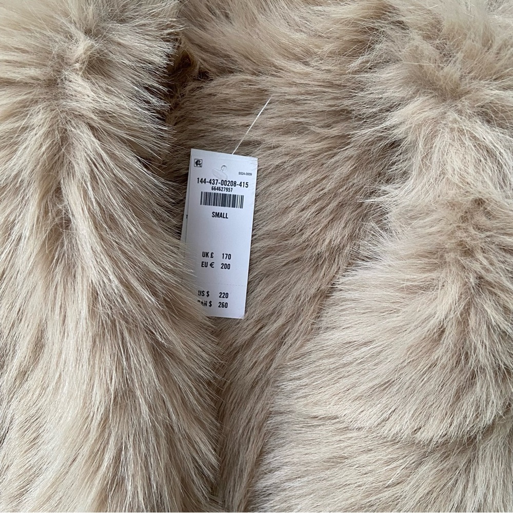 reversible vegan suede shearling long coat - Picture 10 of 13
